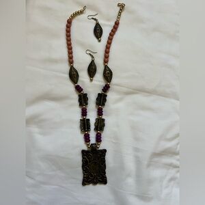 Necklace with earring